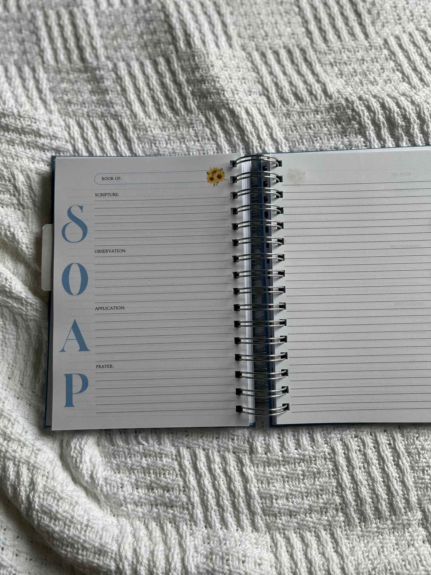Personalised Sunflower Prayer & Bible Study Journal in One