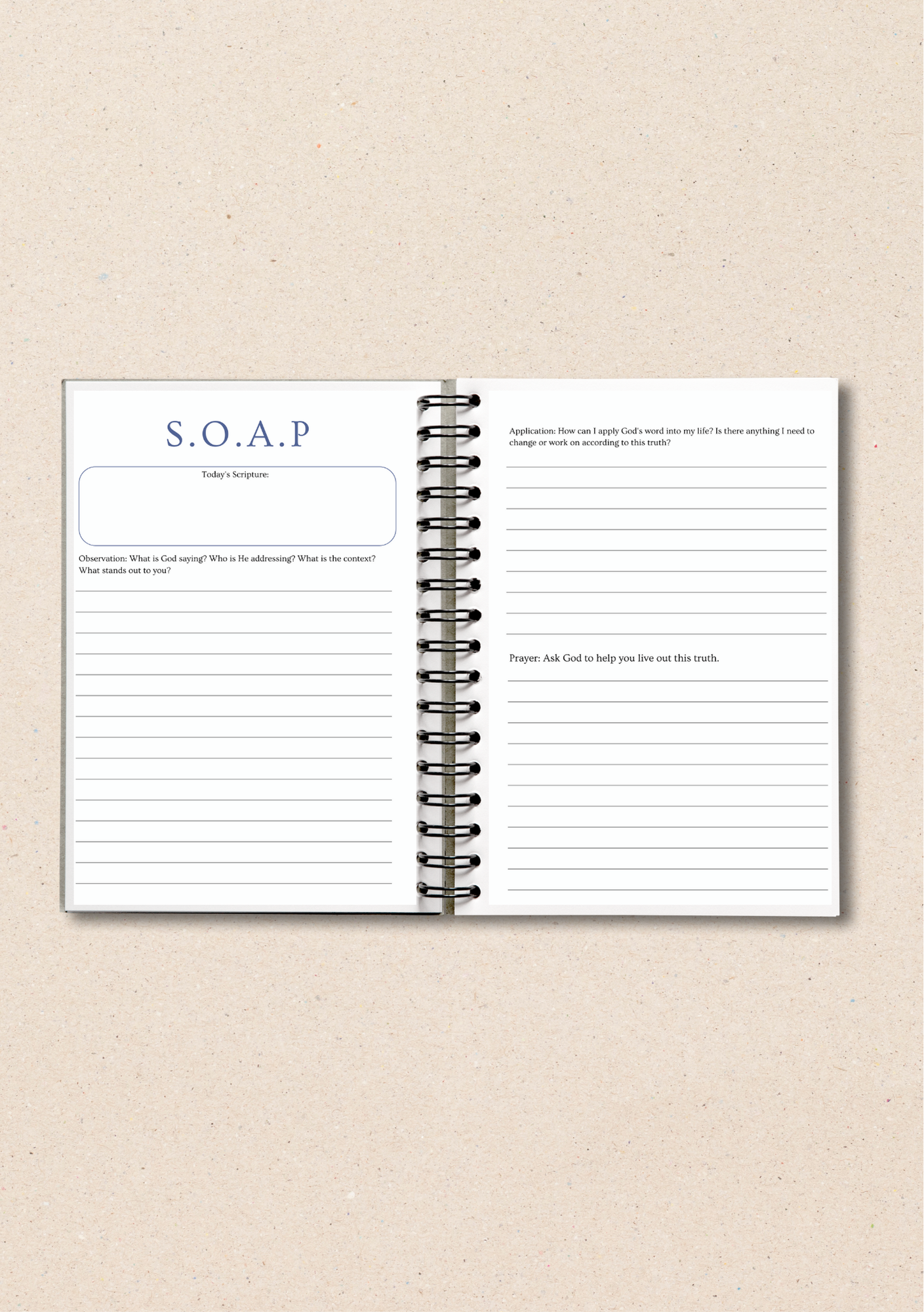 Customisable Bible Study Journal with SOAP Method