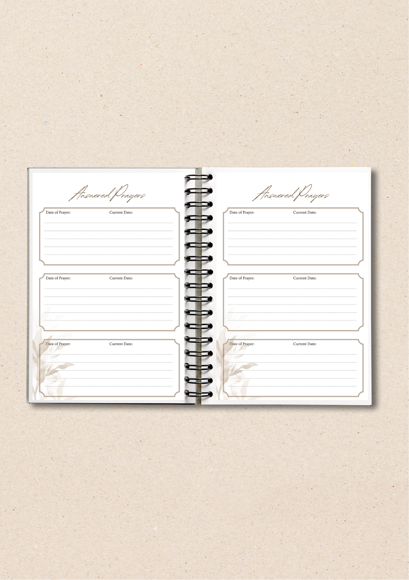 Personalised Brown Guided Prayer Journal