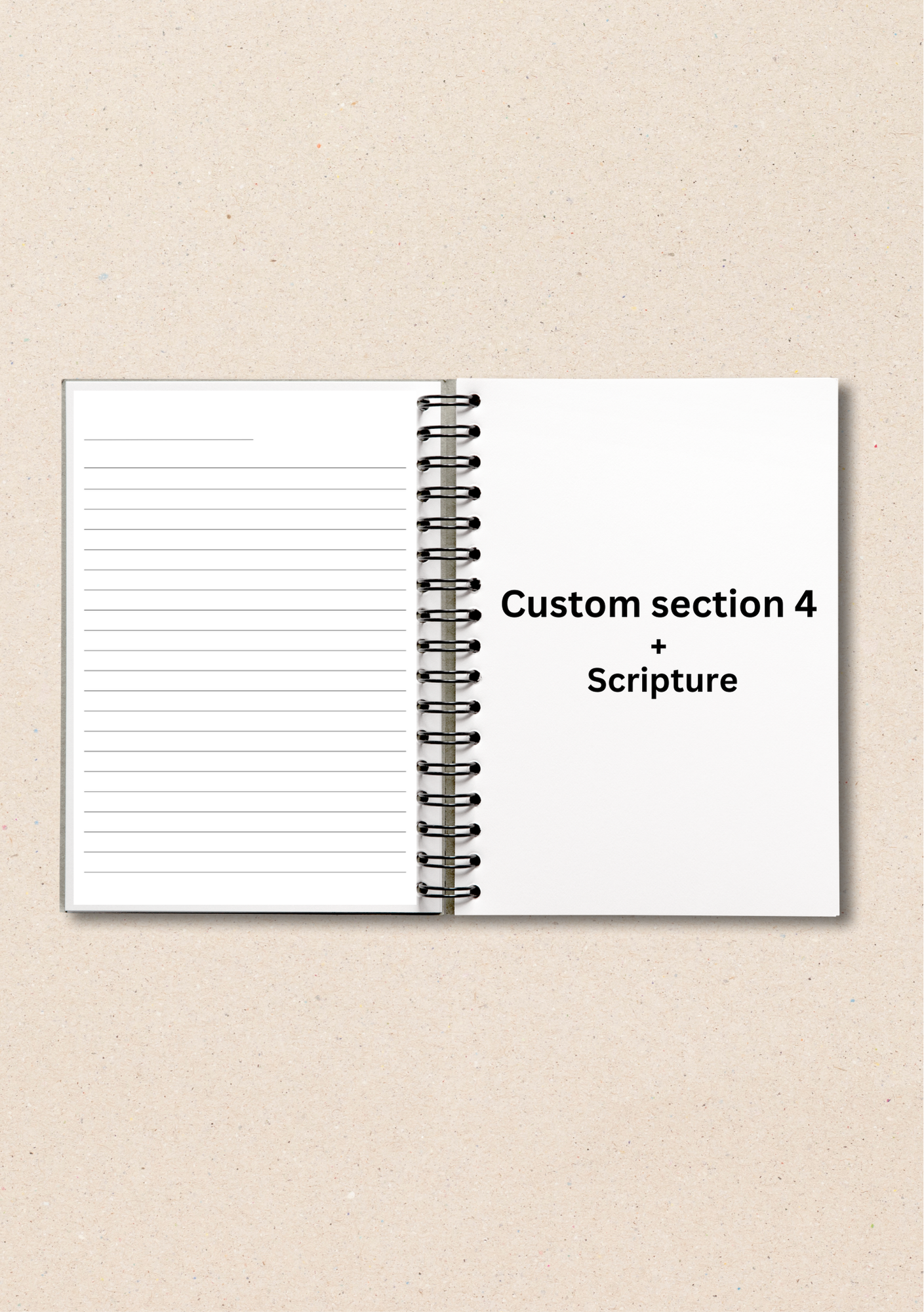 Customisable Christian Prayer Journal with Bible verses