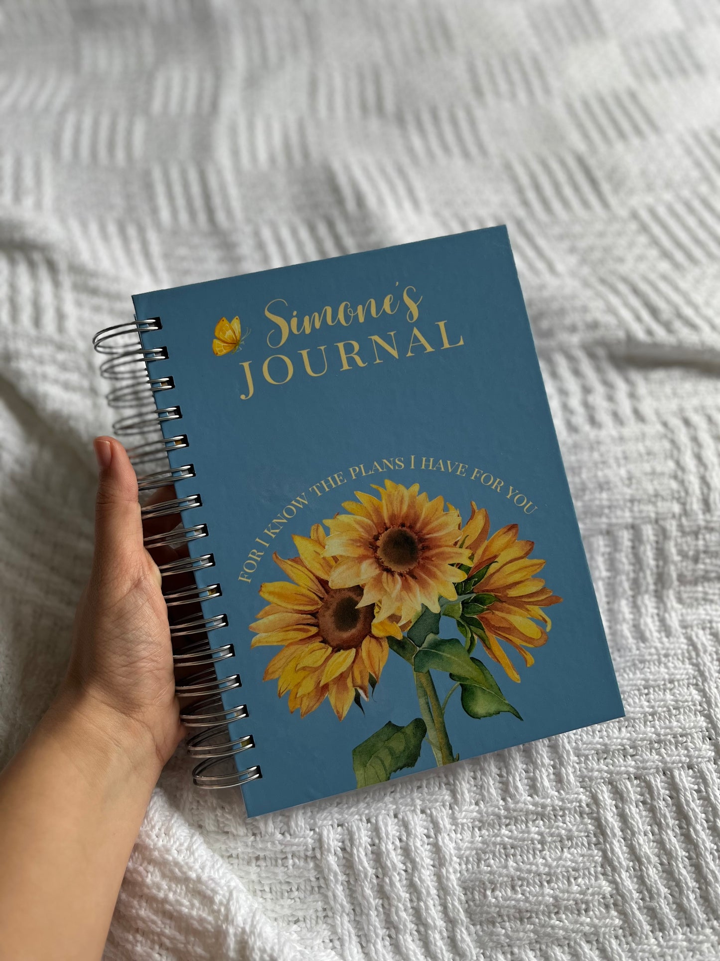 Personalised Sunflower Prayer & Bible Study Journal in One
