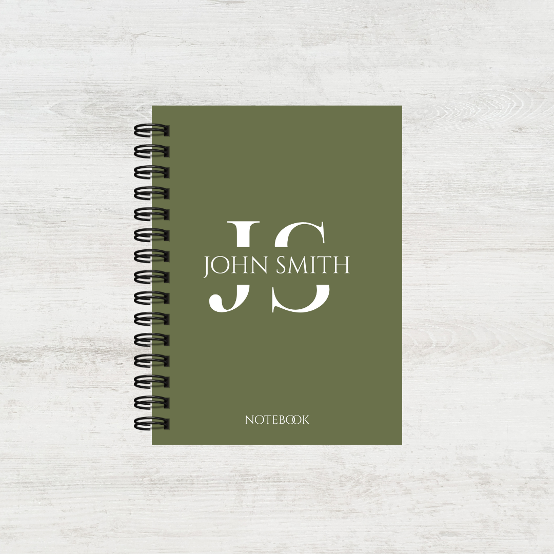 Personalised Monogram Notebook for Men (Multiple Colours)