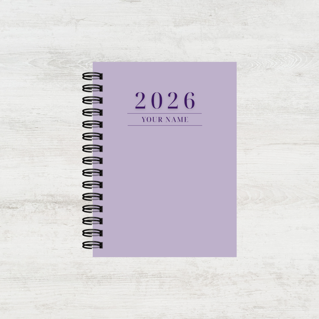 Personalised Women's 2026 Undated Diary (Multiple Colours)