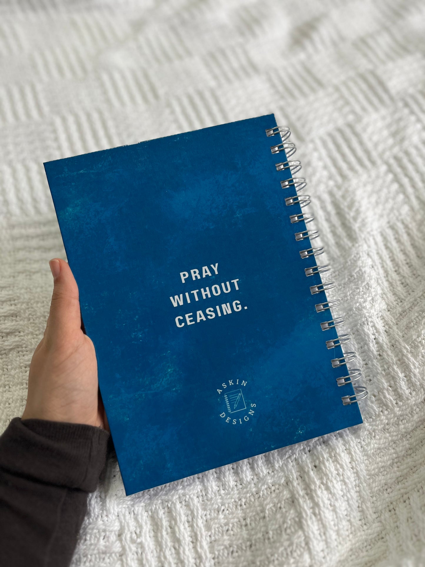 Personalised Blue Guided Prayer Journal For Men