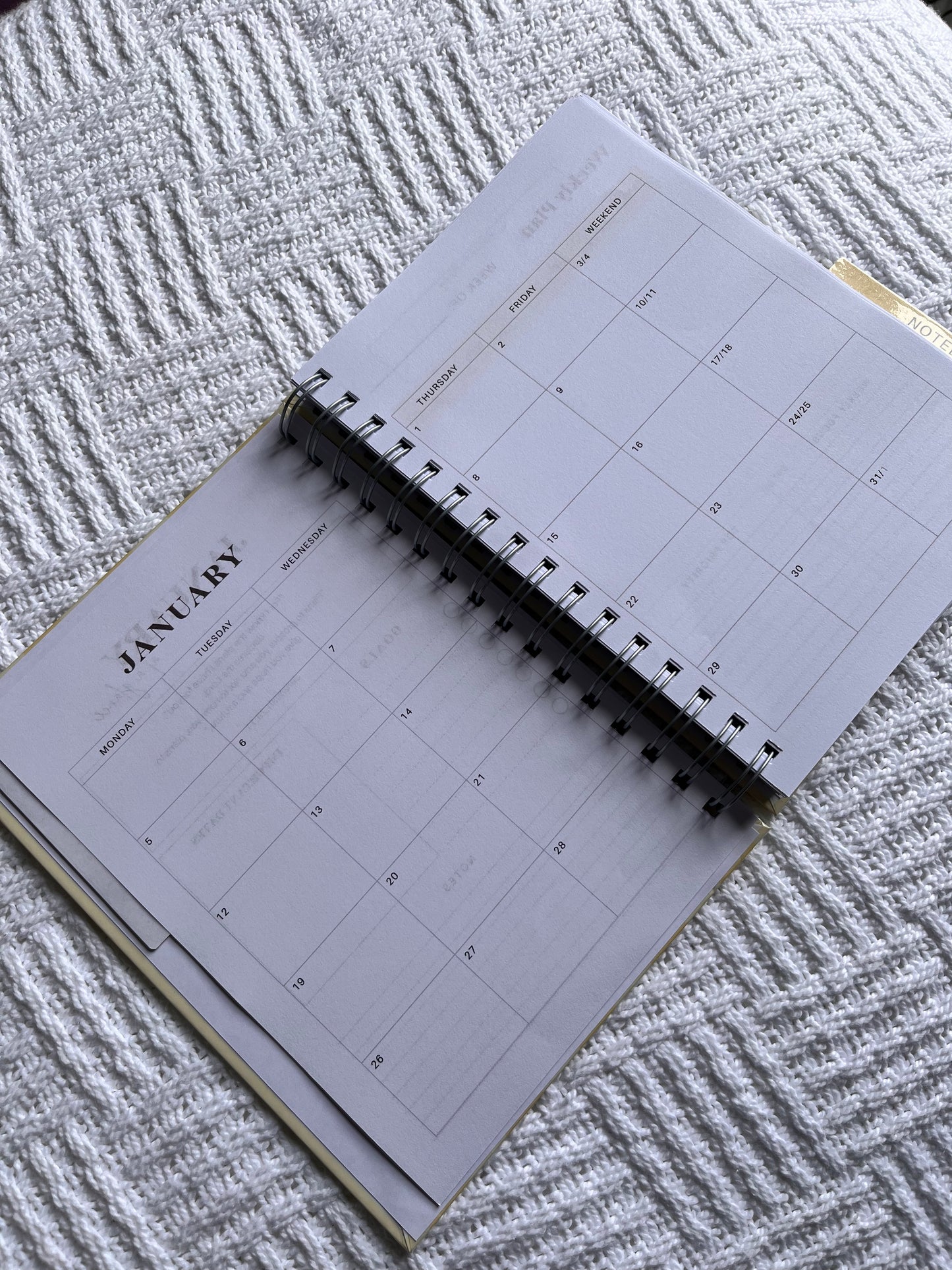 Pastel Striped 2026 Combined Weekly Planner + Notebook (Undated)