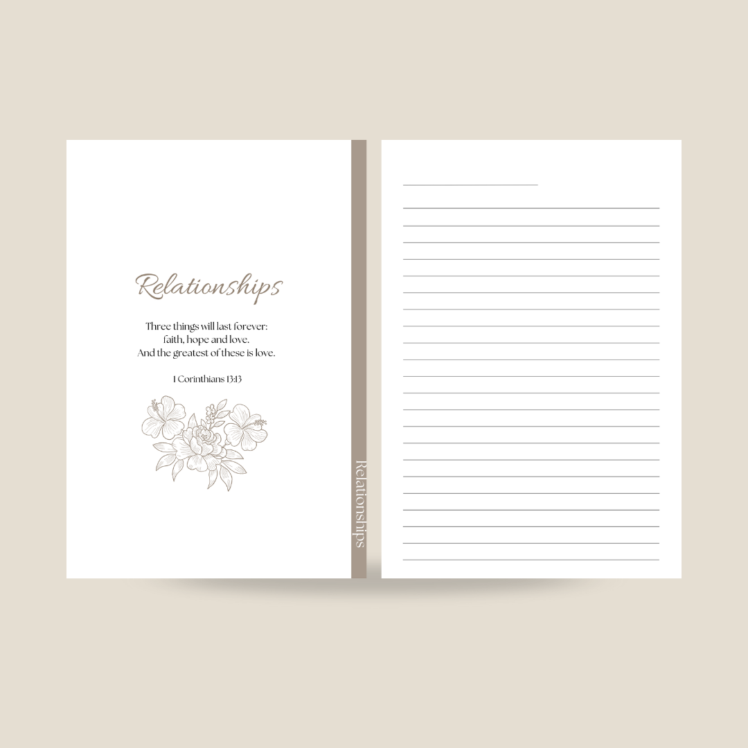 Cream Floral Life Prayer Journal