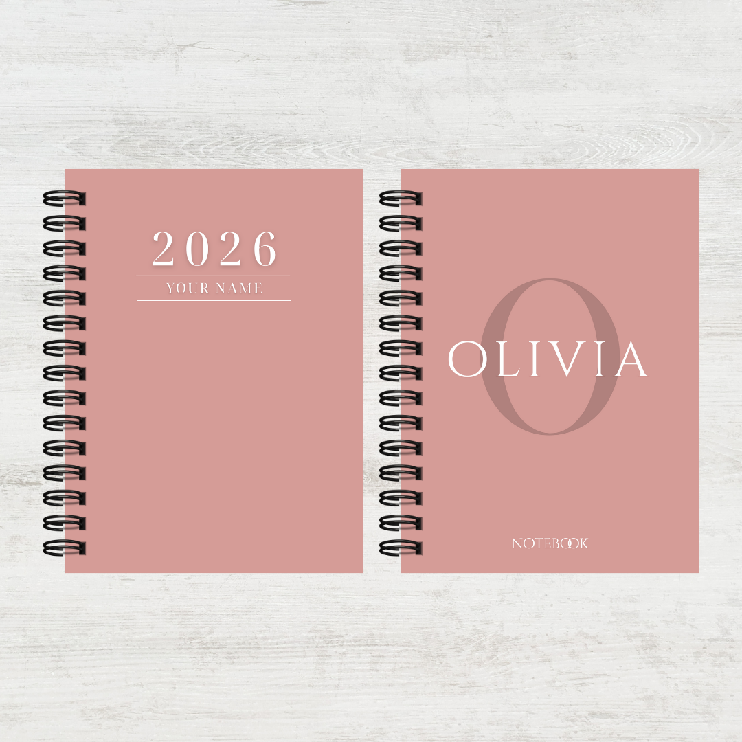 Personalised Women's 2026 Undated Diary (Multiple Colours)
