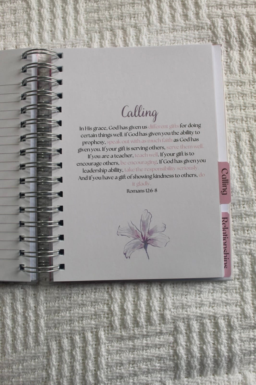 Personalised Christian prayer journal for women