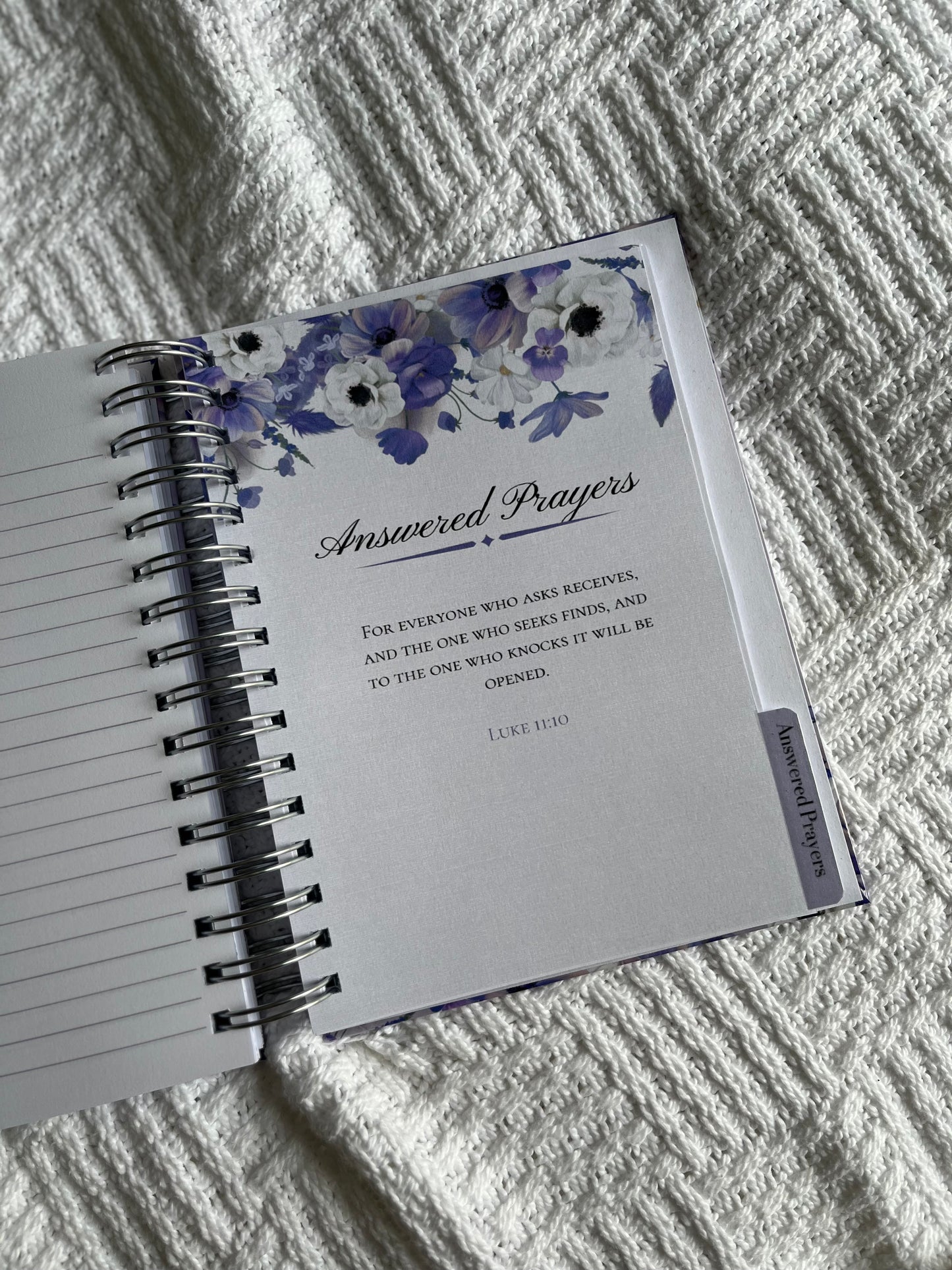 Personalised Purple Floral Devotional Journal for Mothers and Wives