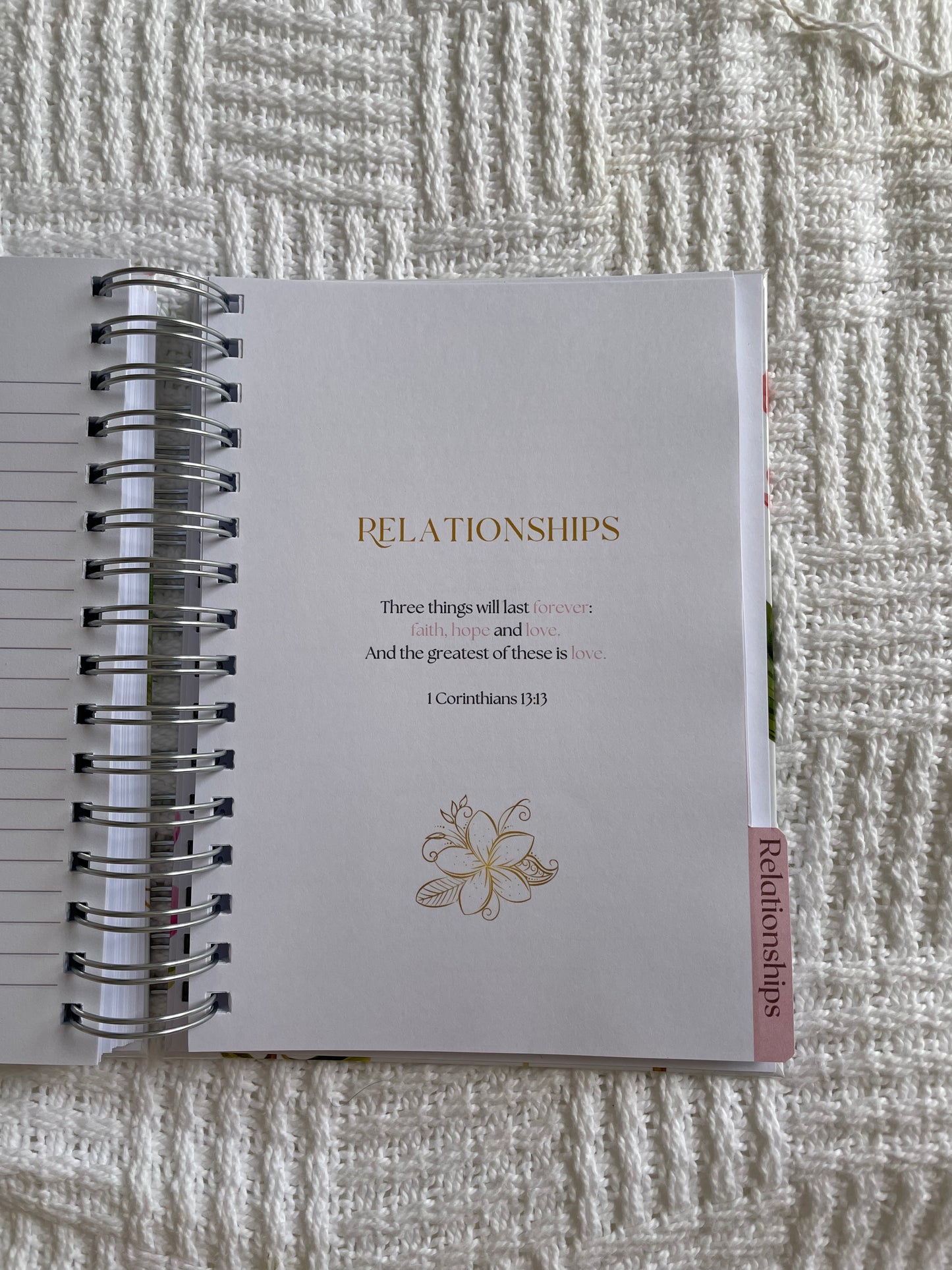 Personalised A5 Christian Prayer Journal with Bible verses for women--thoughtful gift idea