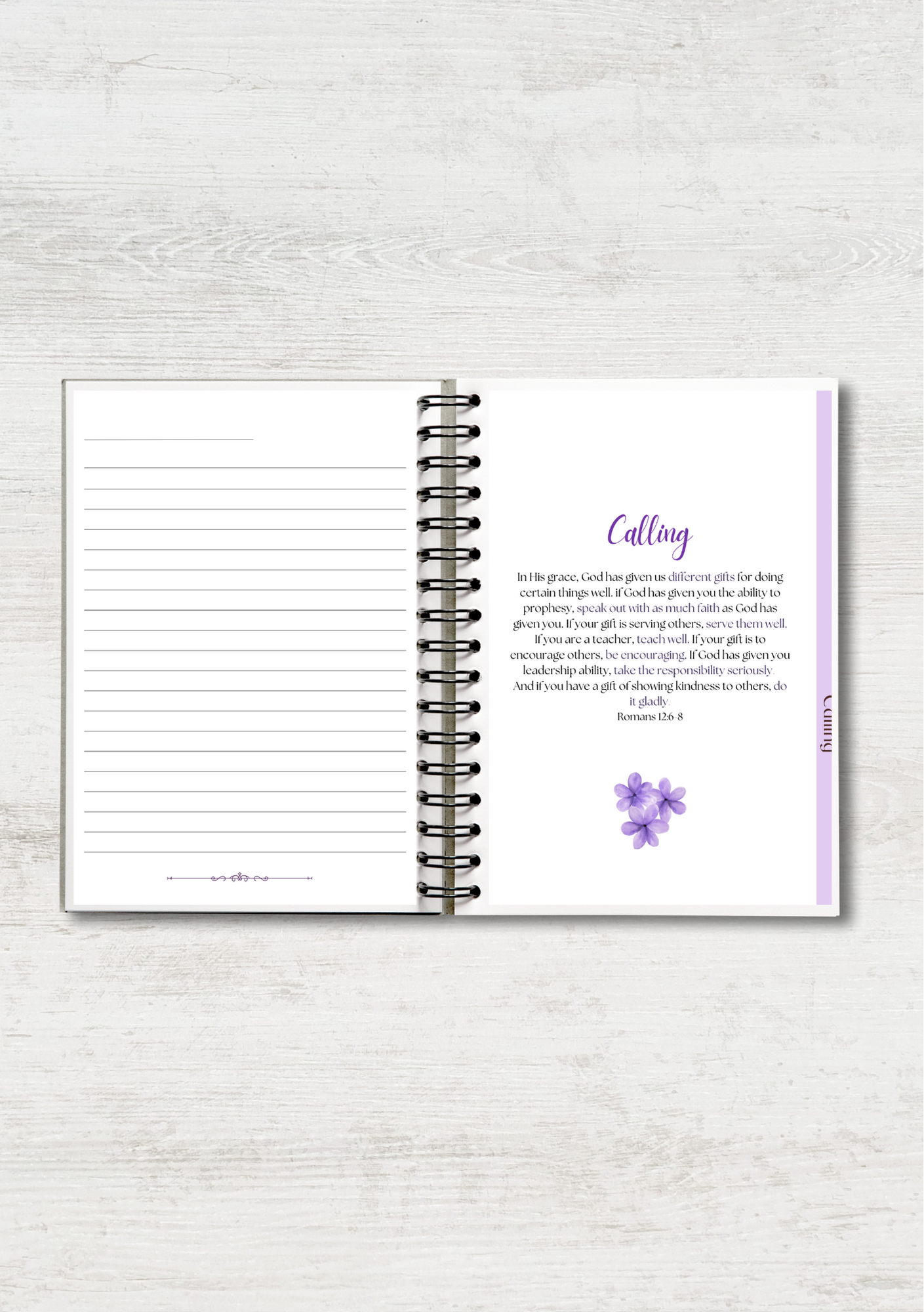 Purple Prayer Journal with Sections
