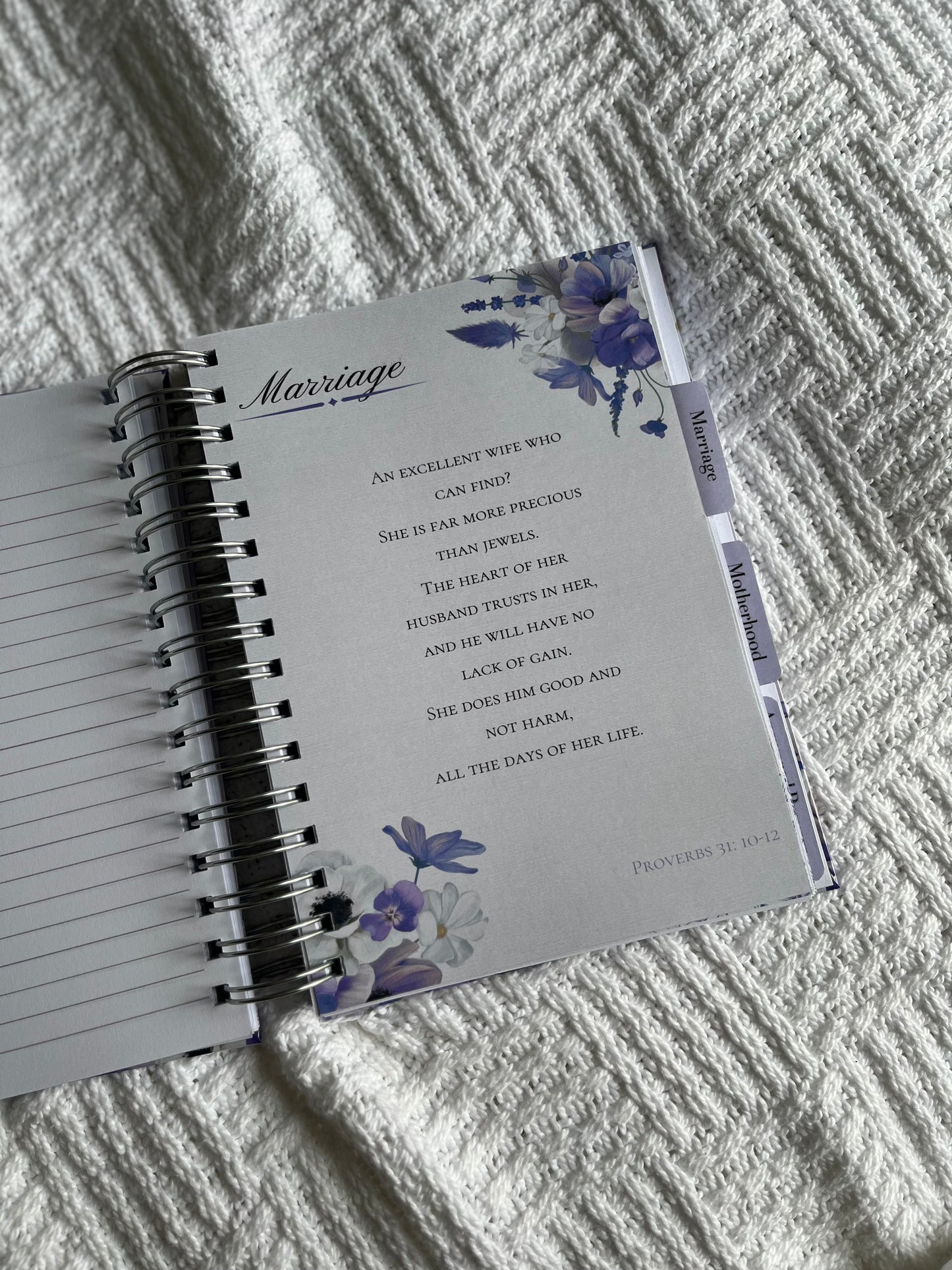 Personalised Purple Floral Devotional Journal for Mothers and Wives