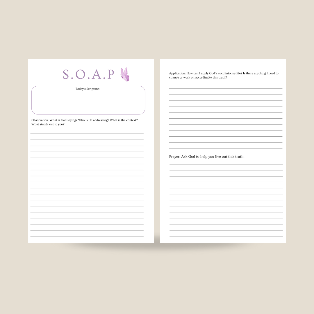 Butterfly Bible Study Journal