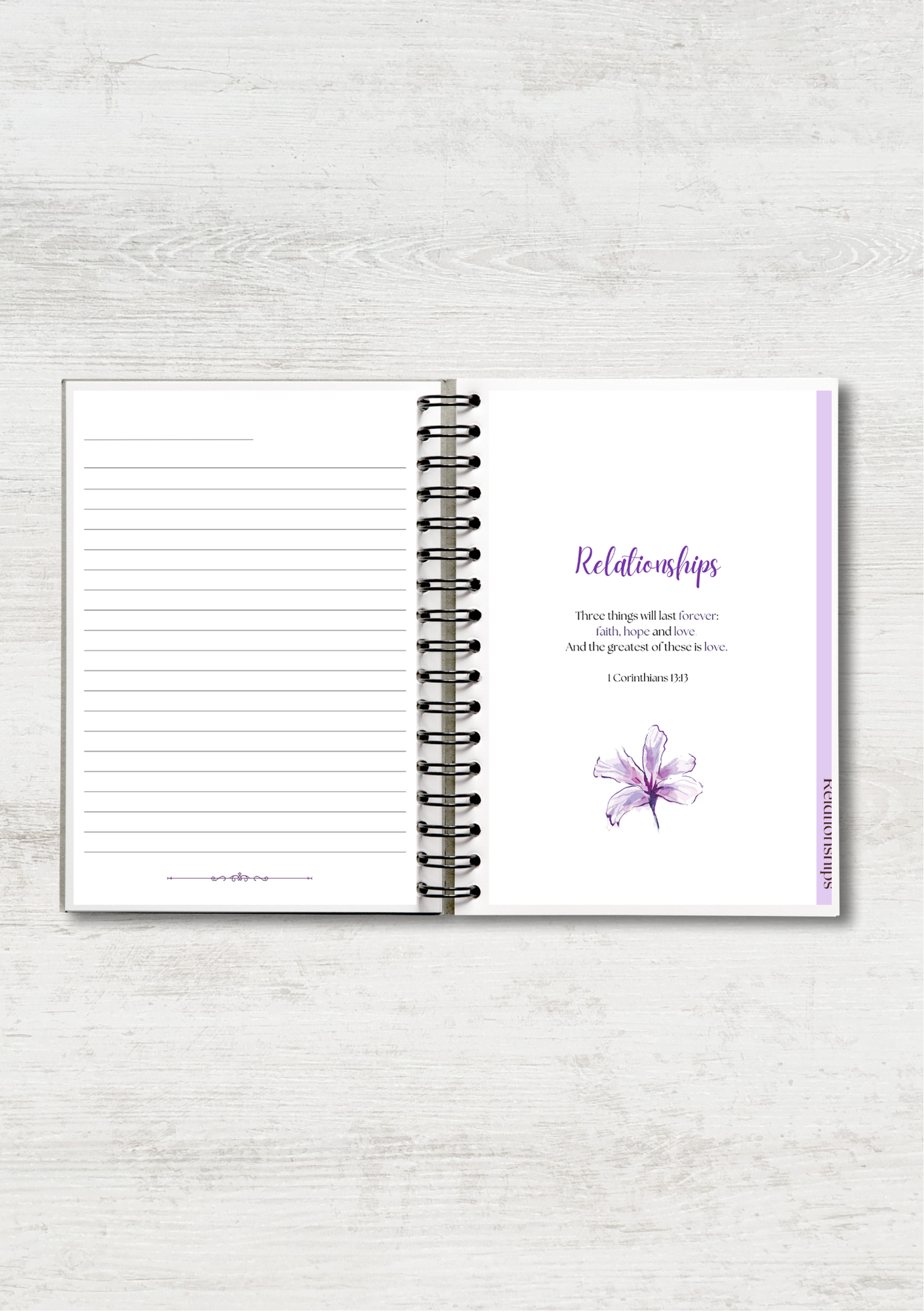 Purple Prayer Journal with Sections