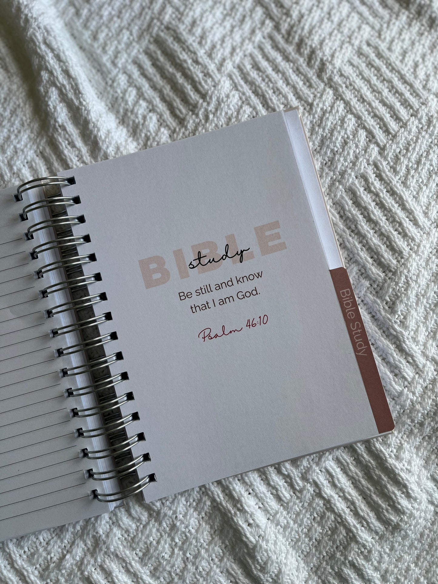 Personalised Christian Prayer and Bible study journal in one, with Bible verses for women and the SOAP method