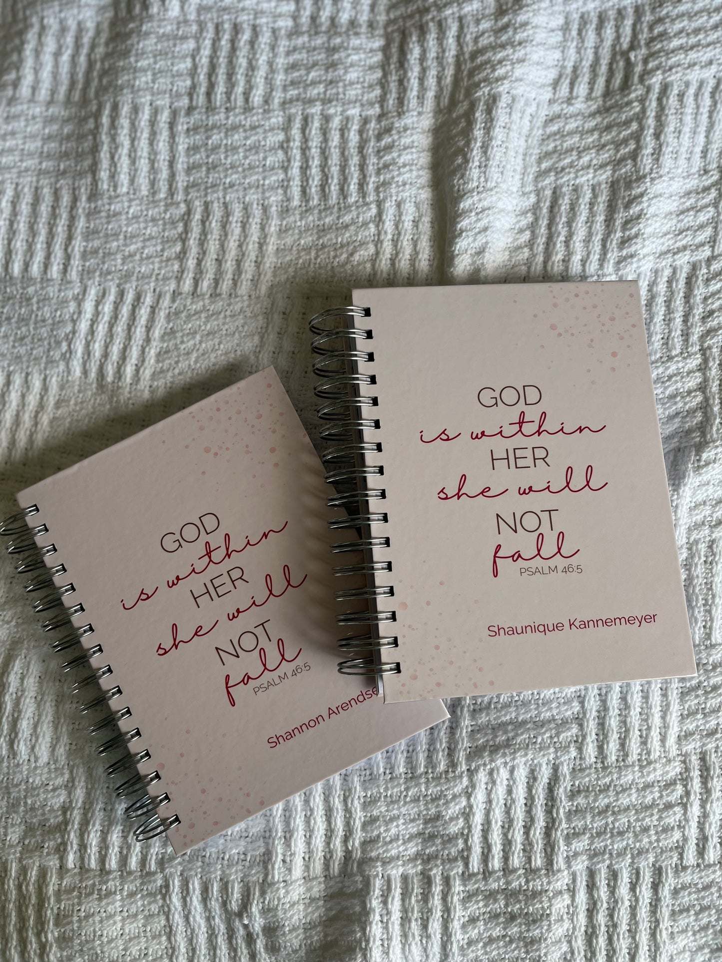 Personalised Christian Prayer and Bible study journal in one, with Bible verses for women and the SOAP method
