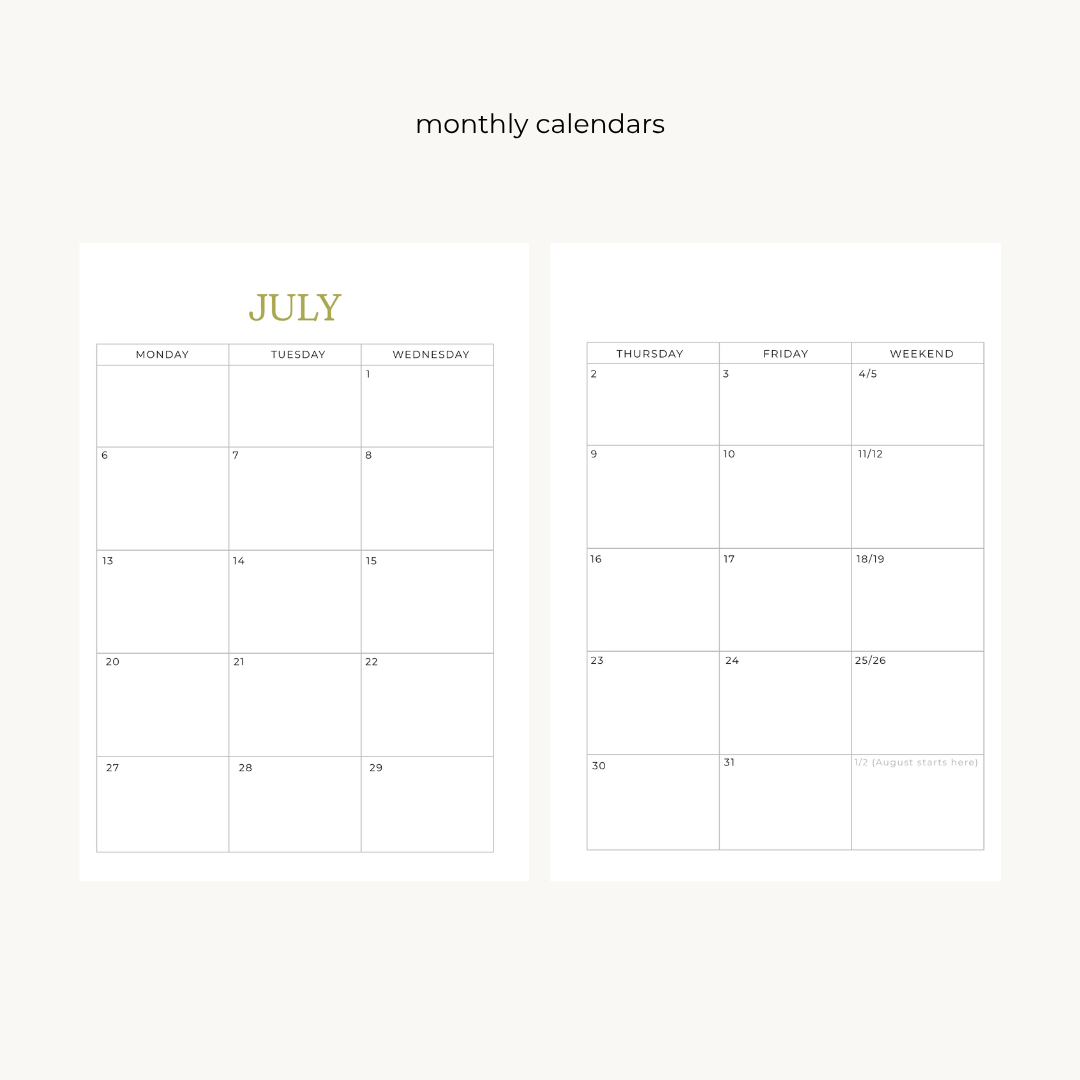 Chunky Hearts 6-month Undated Varsity Academic Planner