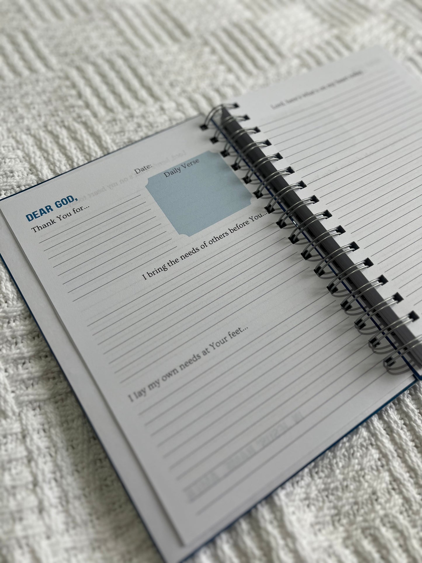 Personalised Blue Guided Prayer Journal For Men