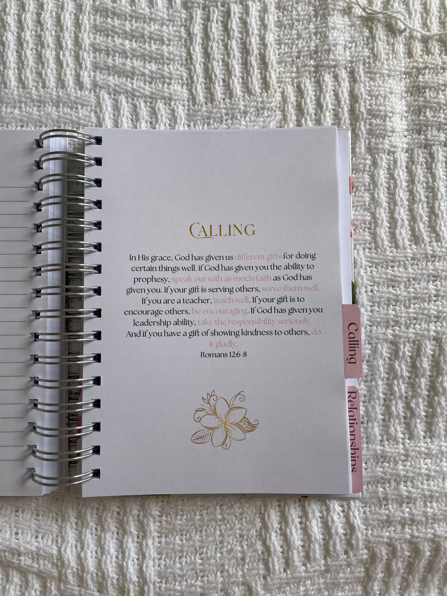 Personalised A5 Christian Prayer Journal with Bible verses for women--thoughtful gift idea