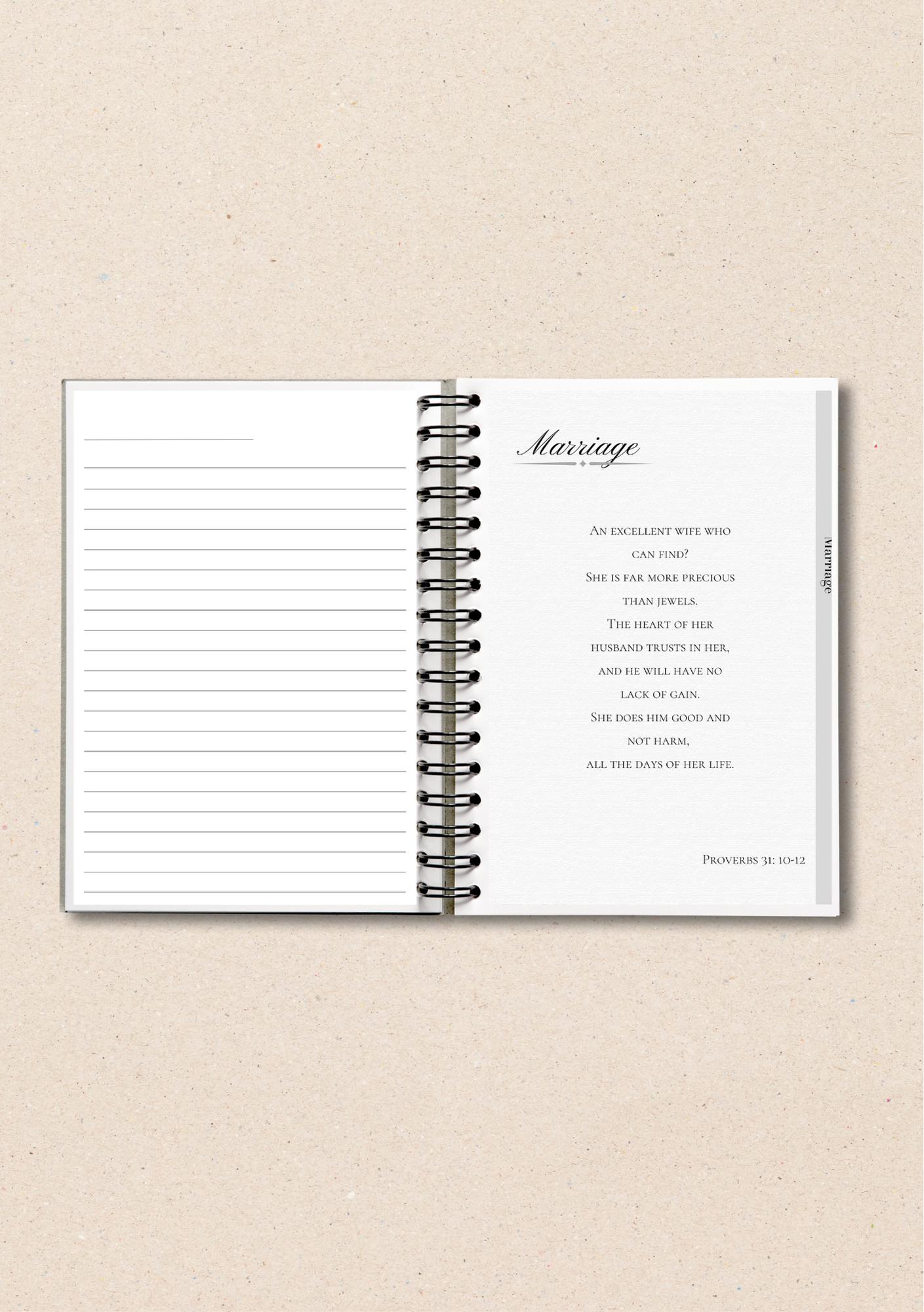 Customisable A5 Christian Prayer Journal with Bible verses and devotions for women