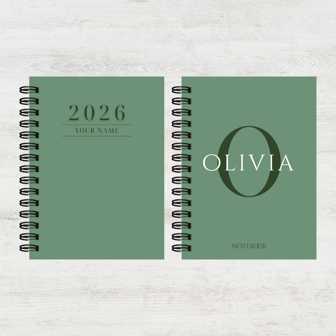Personalised Women's 2026 Undated Diary (Multiple Colours)