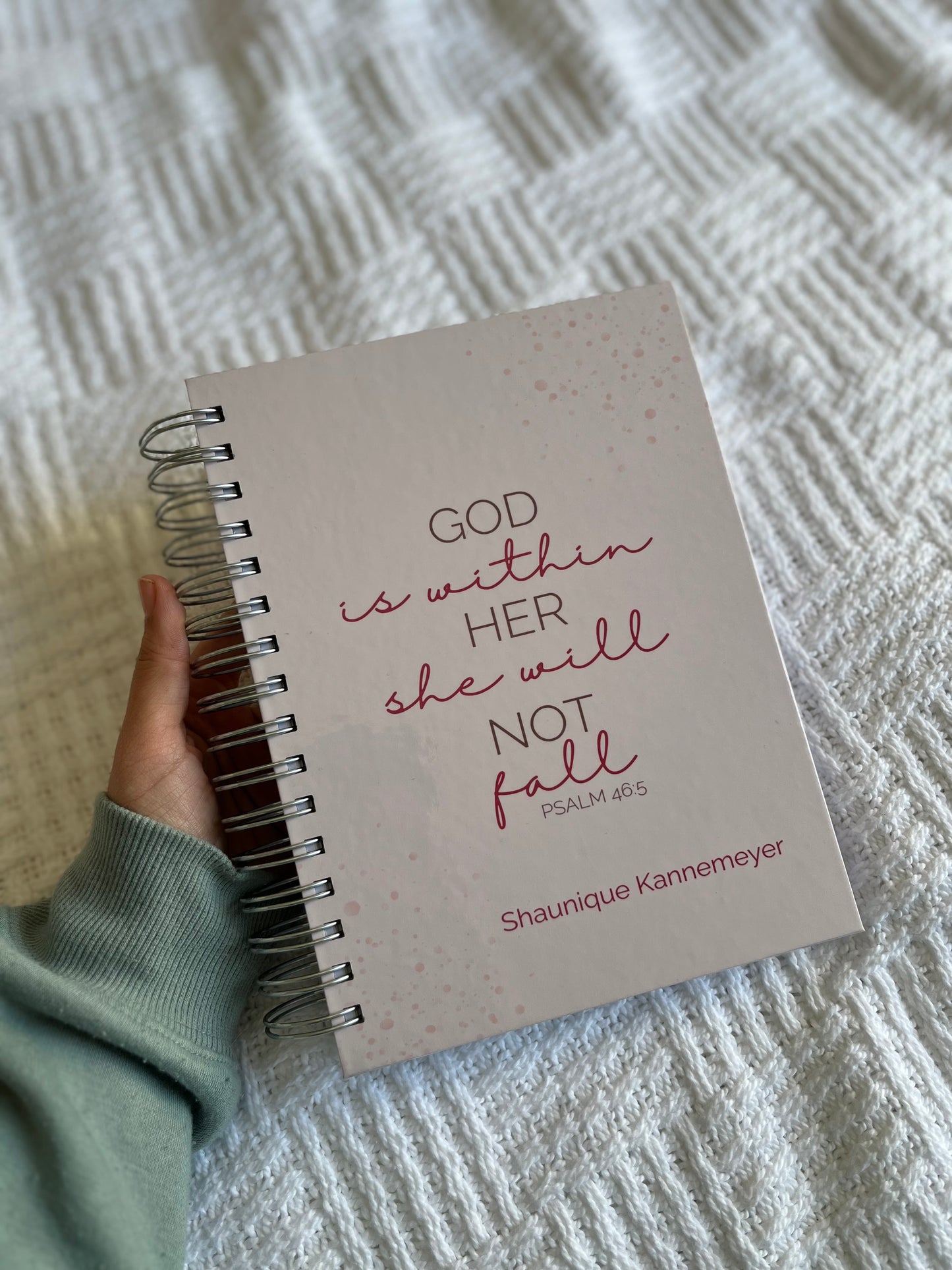 Personalised Christian Prayer and Bible study journal in one, with Bible verses for women and the SOAP method