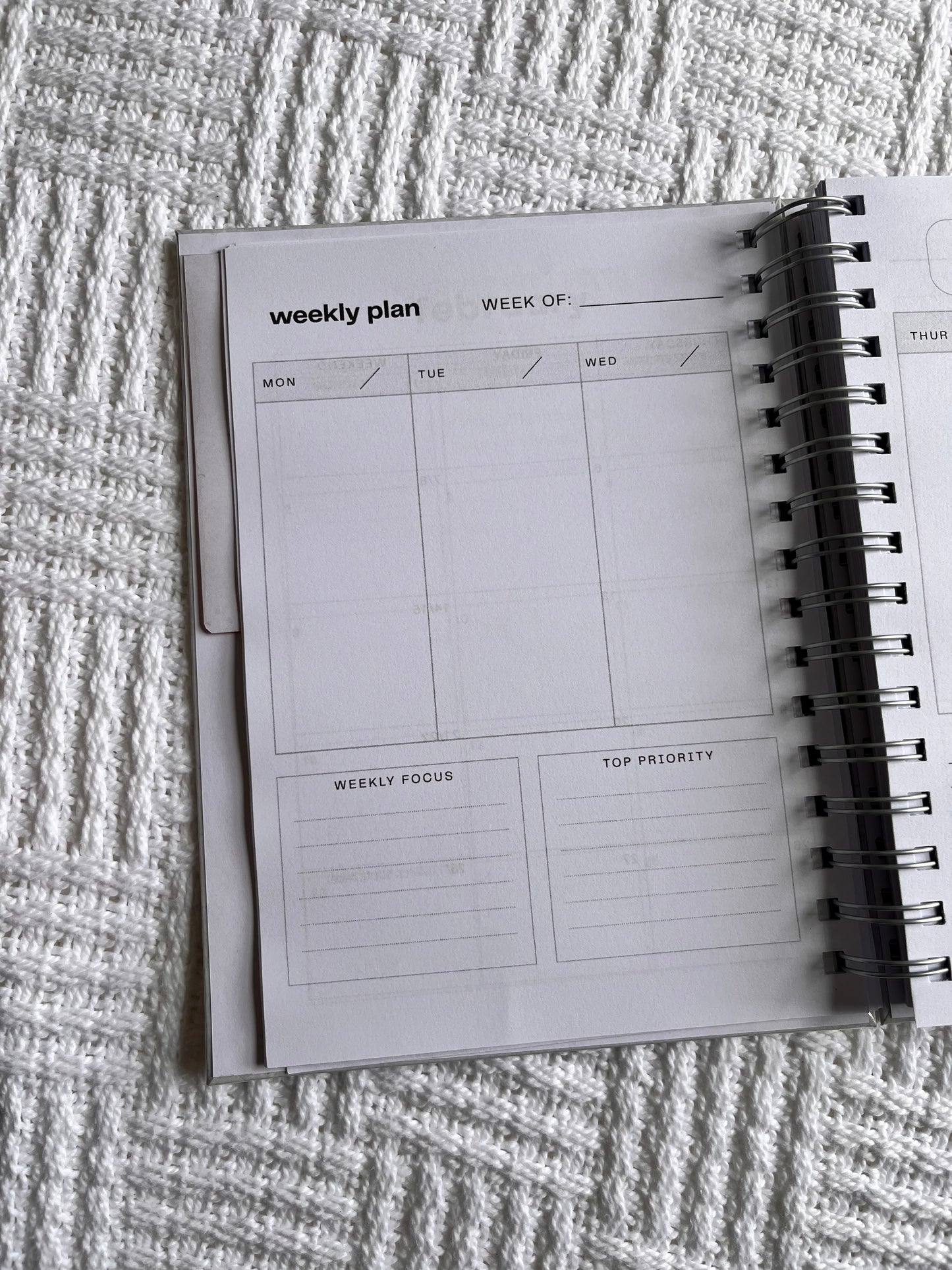 Men's Grey & Orange 2026 Combined Weekly Planner + Notebook (Undated)