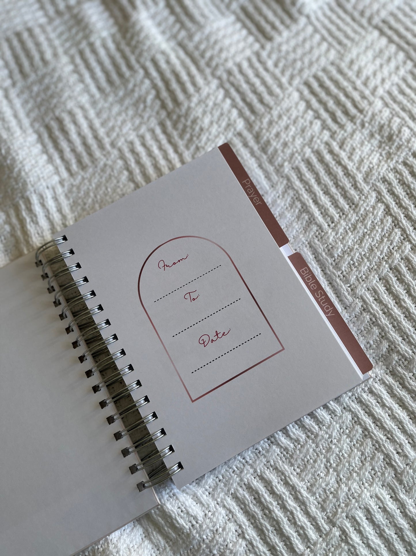 Personalised Christian Prayer and Bible study journal in one, with Bible verses for women and the SOAP method