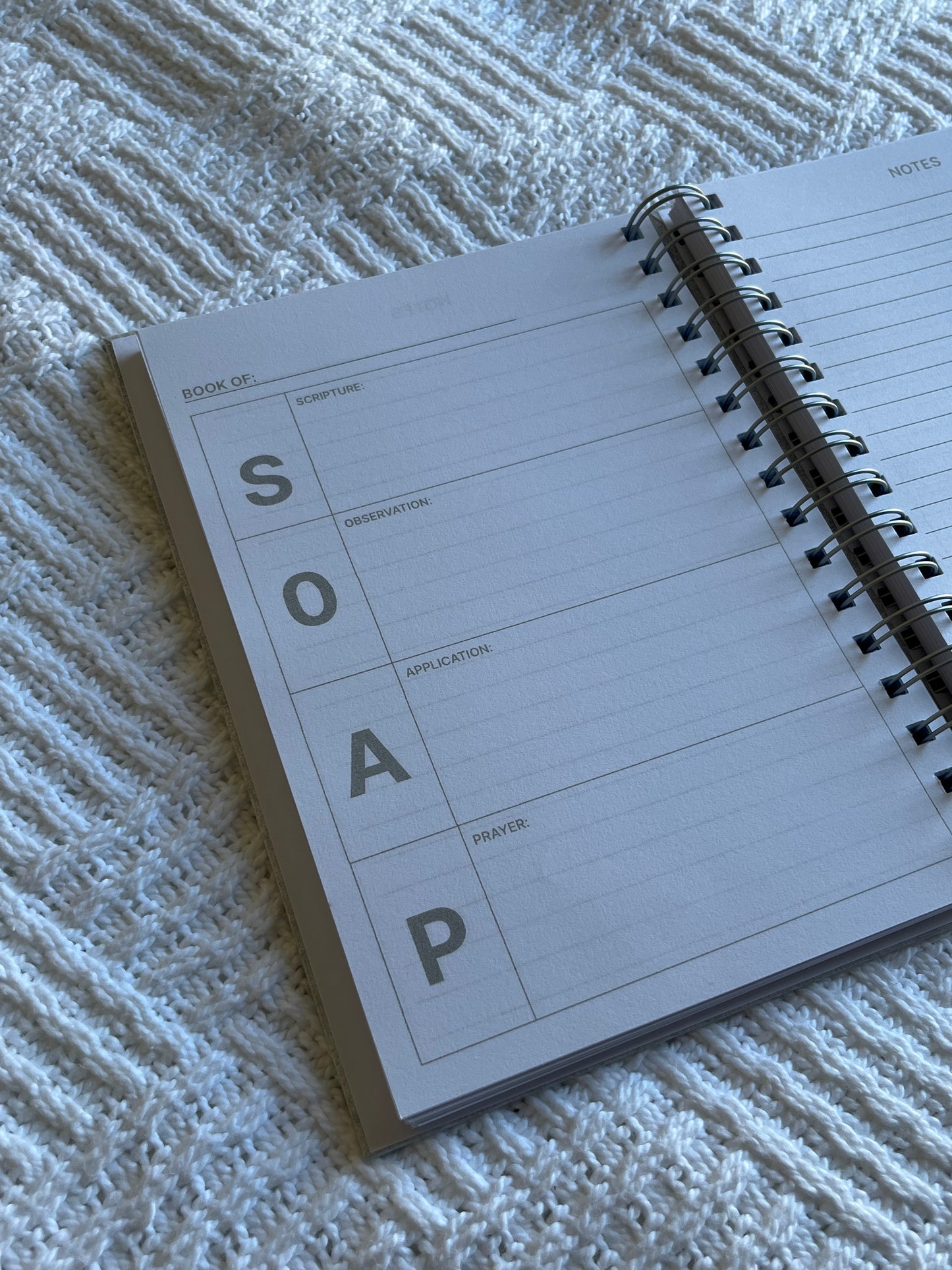 Personalised Christian Bible study journal with the SOAP Method, for men