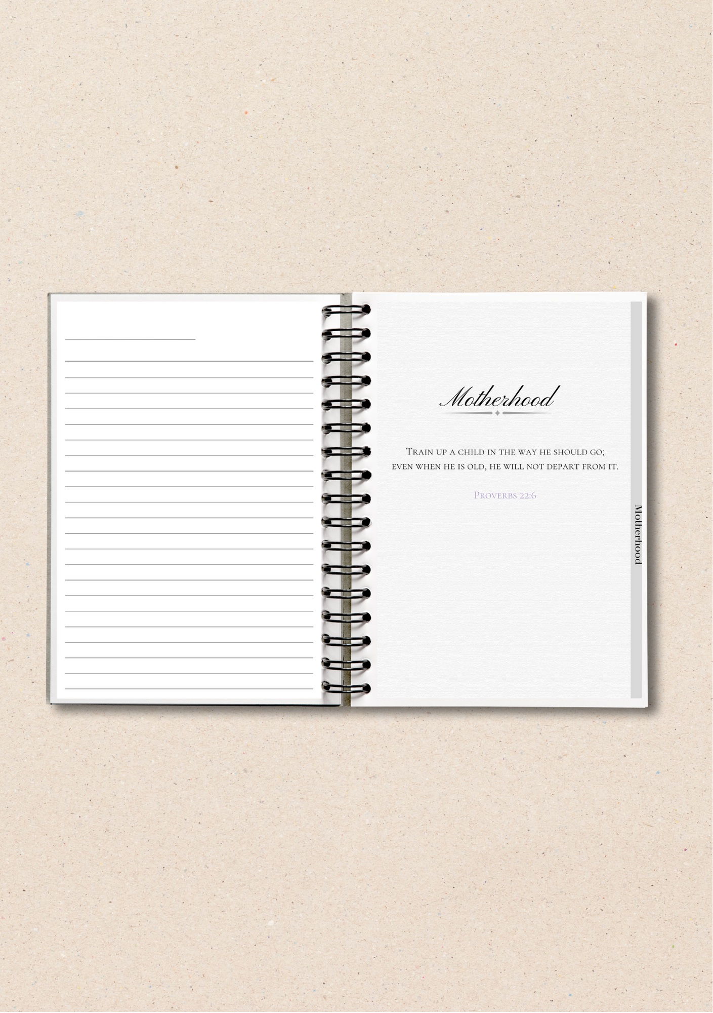 Customisable A5 Christian Devotional Journal with Bible verses and devotions for women