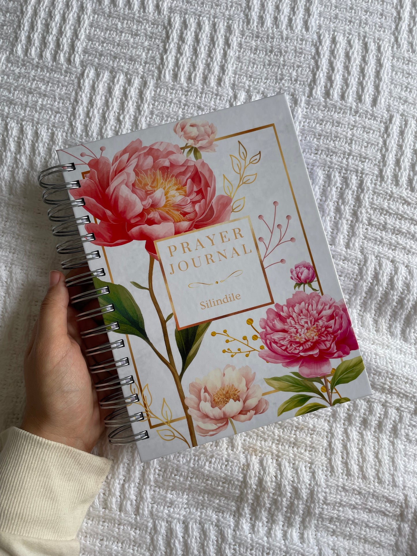 Personalised A5 Christian Prayer Journal with Bible verses for women--thoughtful gift idea