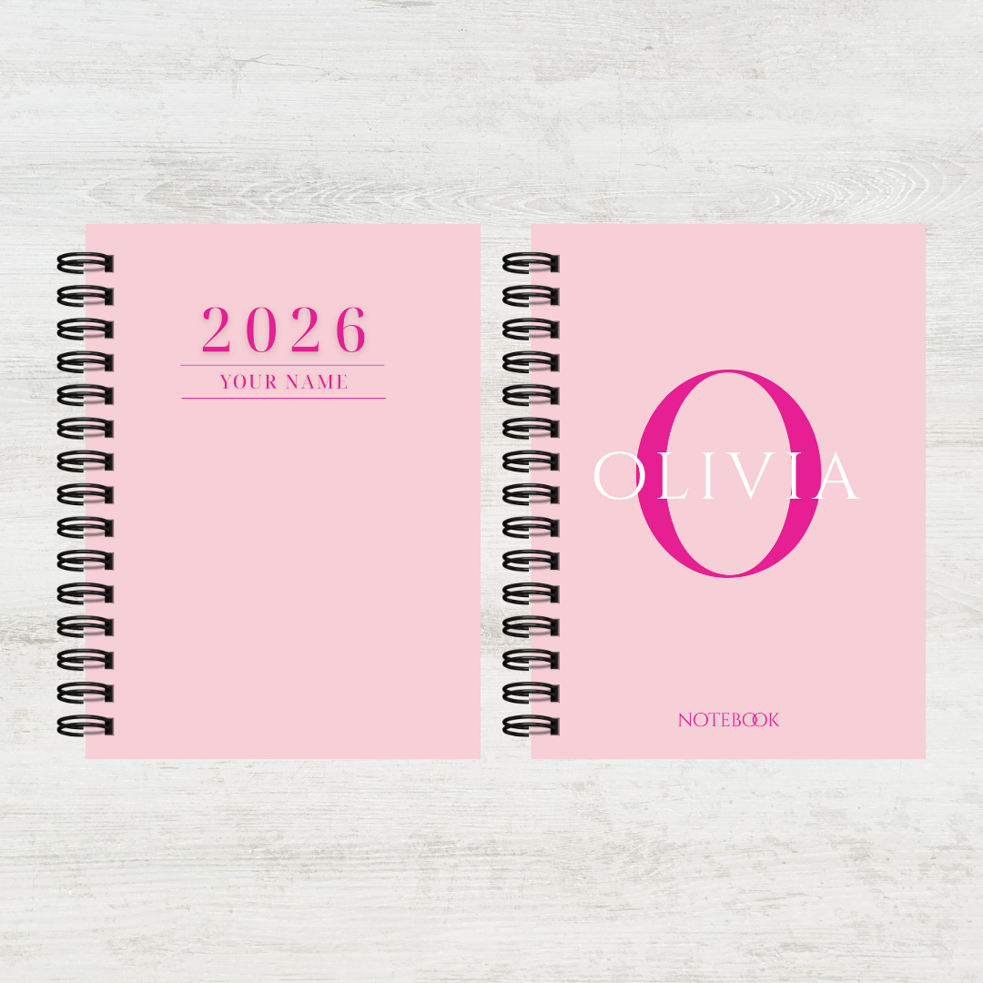 Personalised Women's 2026 Undated Diary (Multiple Colours)