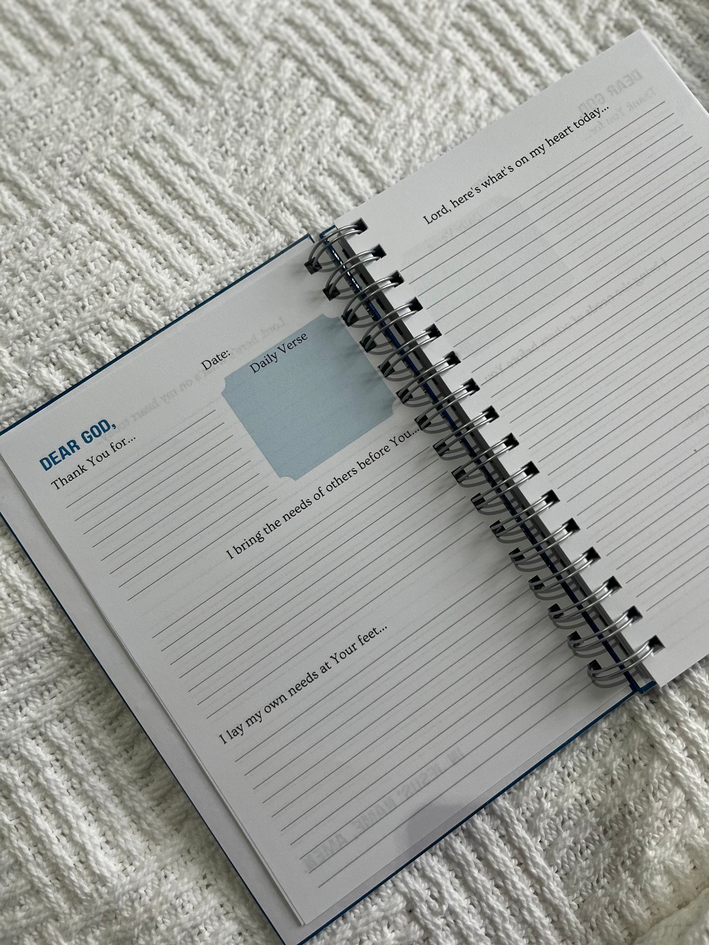 Personalised Blue Guided Prayer Journal For Men
