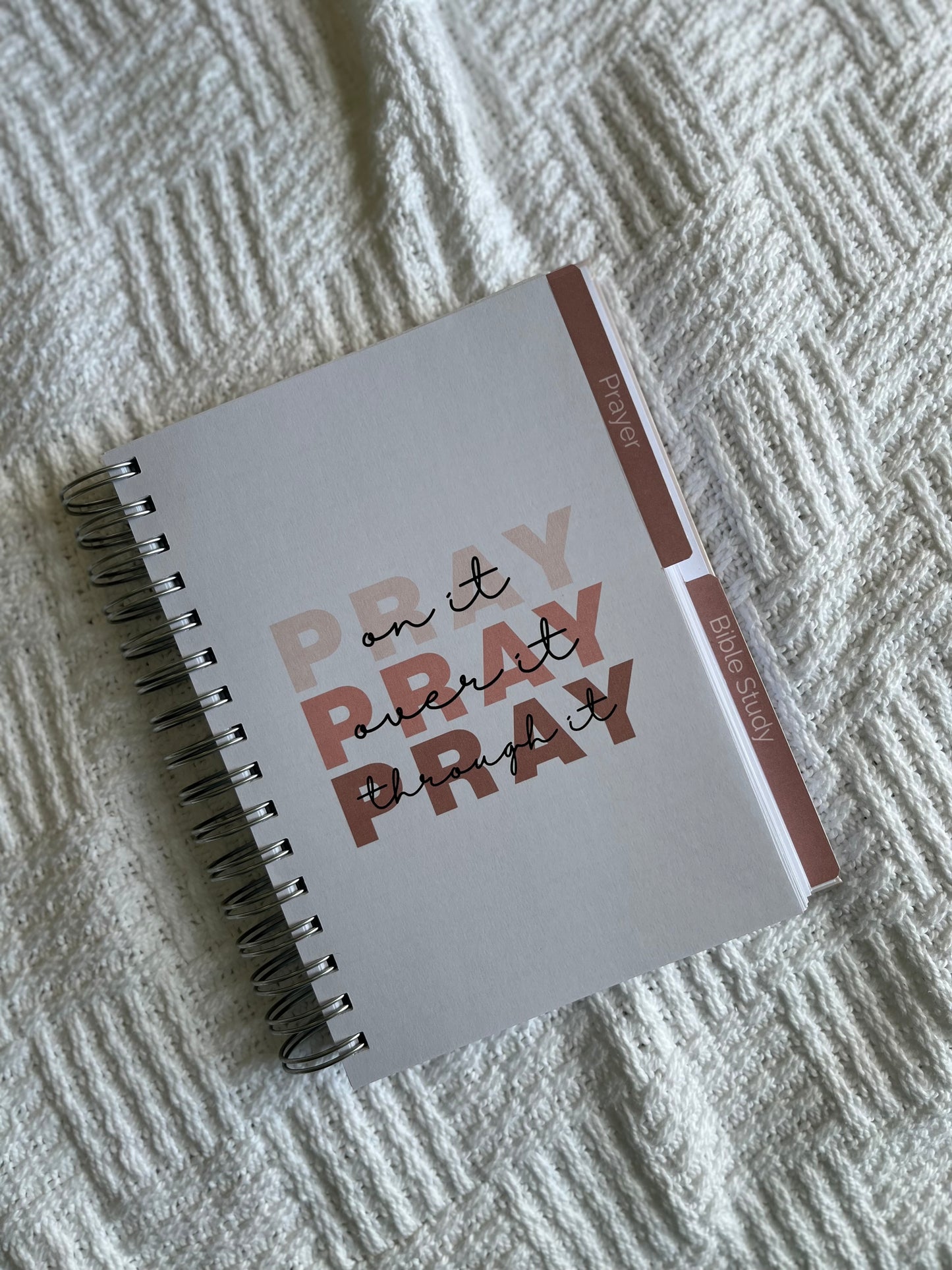 Personalised Christian Prayer and Bible study journal in one, with Bible verses for women and the SOAP method