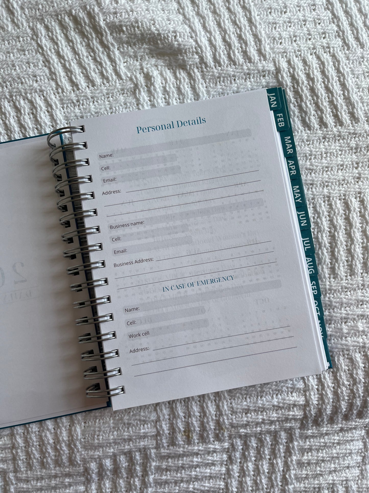 Personalised Women's 2026 Undated Diary (Multiple Colours)