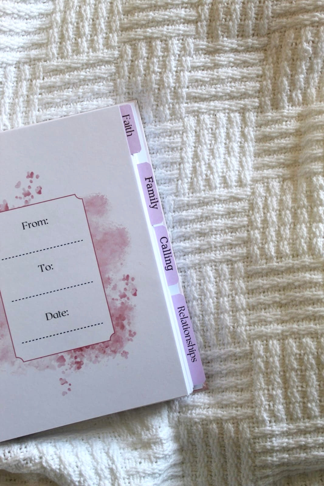 Cherry Blossom Pink Prayer Journal with Sections