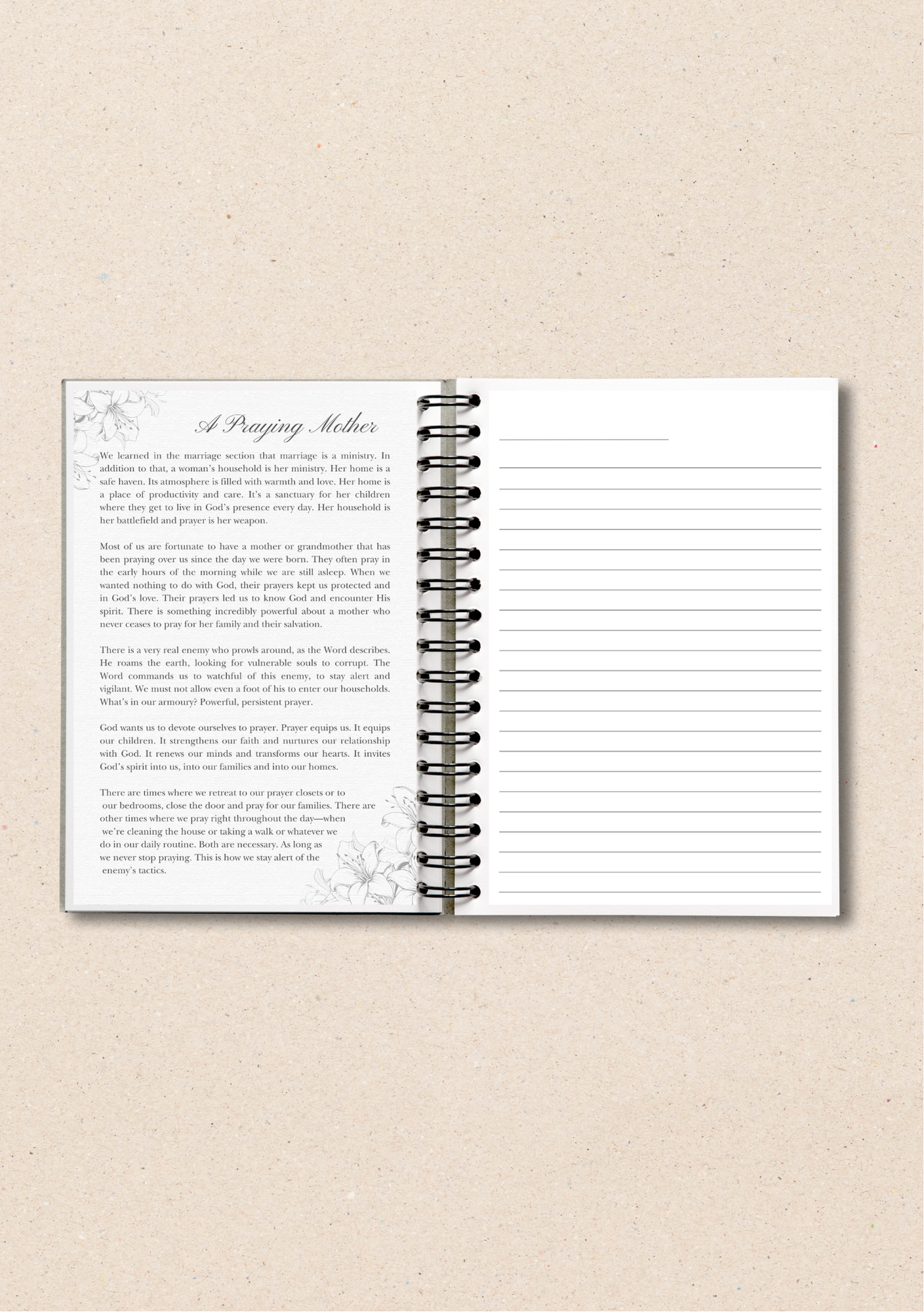 Customisable A5 Christian Devotional Journal with Bible verses and devotions for women