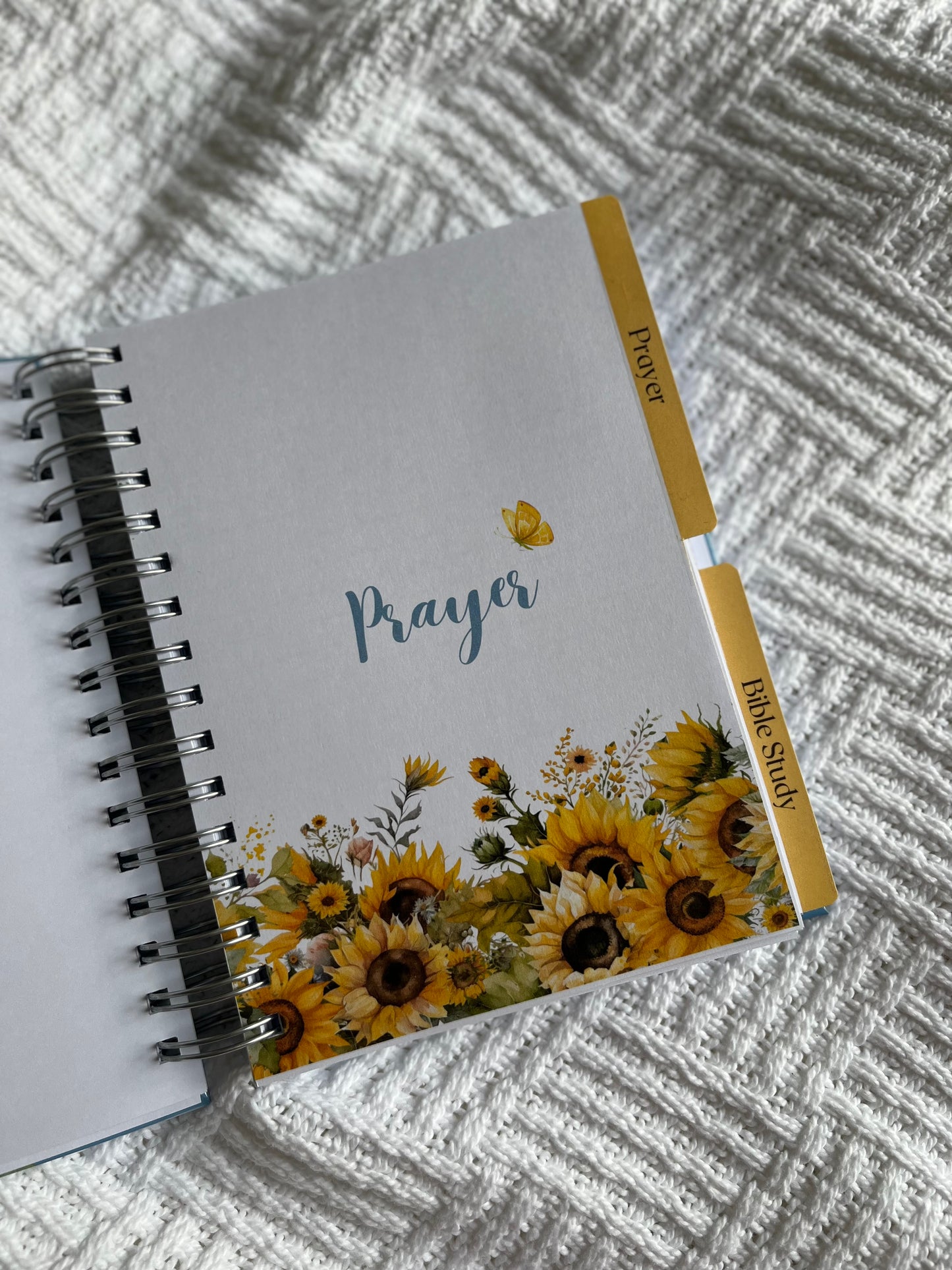 Personalised Sunflower Prayer & Bible Study Journal in One