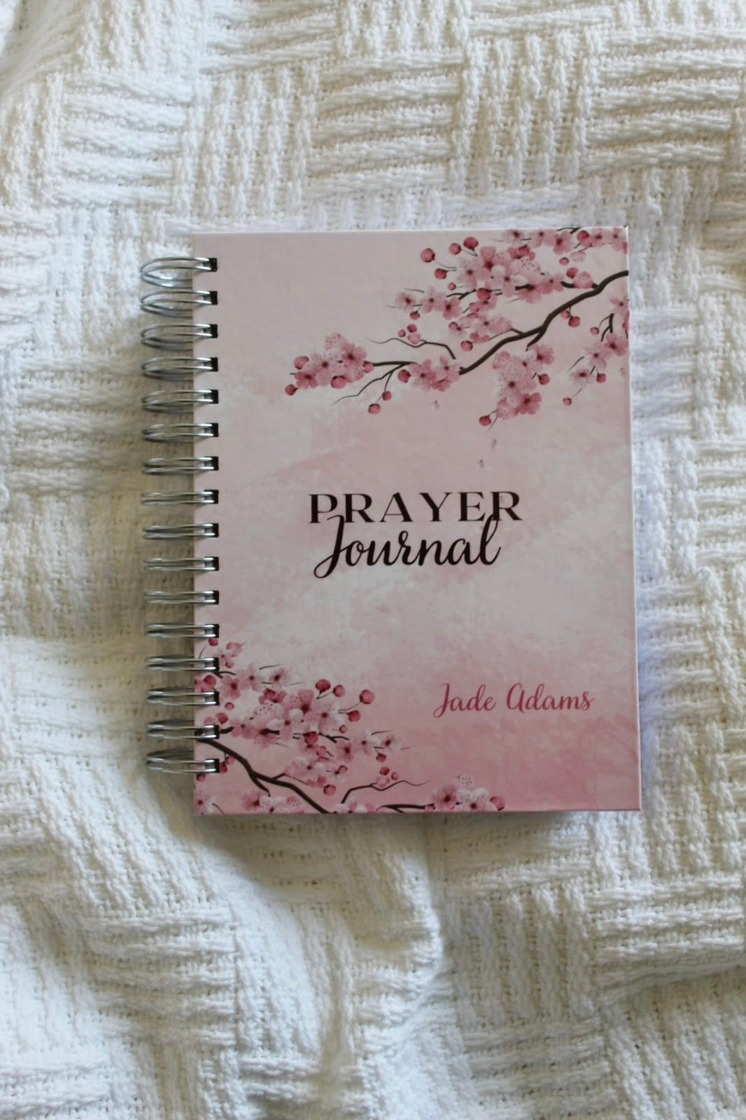 Cherry Blossom Pink Prayer Journal with Sections