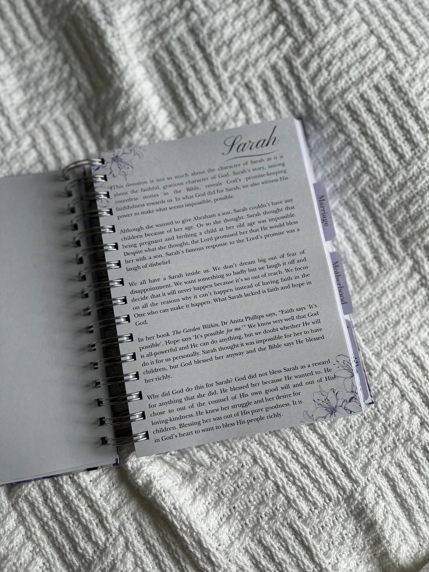 Personalised Purple Floral Devotional Journal for Mothers and Wives