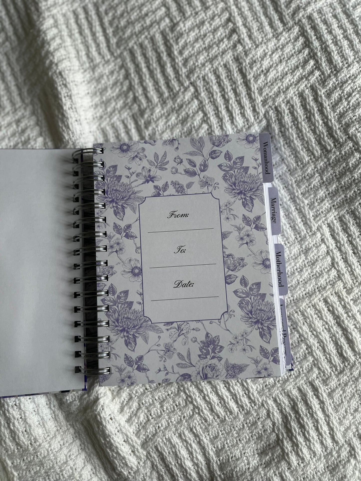 Personalised Purple Floral Devotional Journal for Mothers and Wives