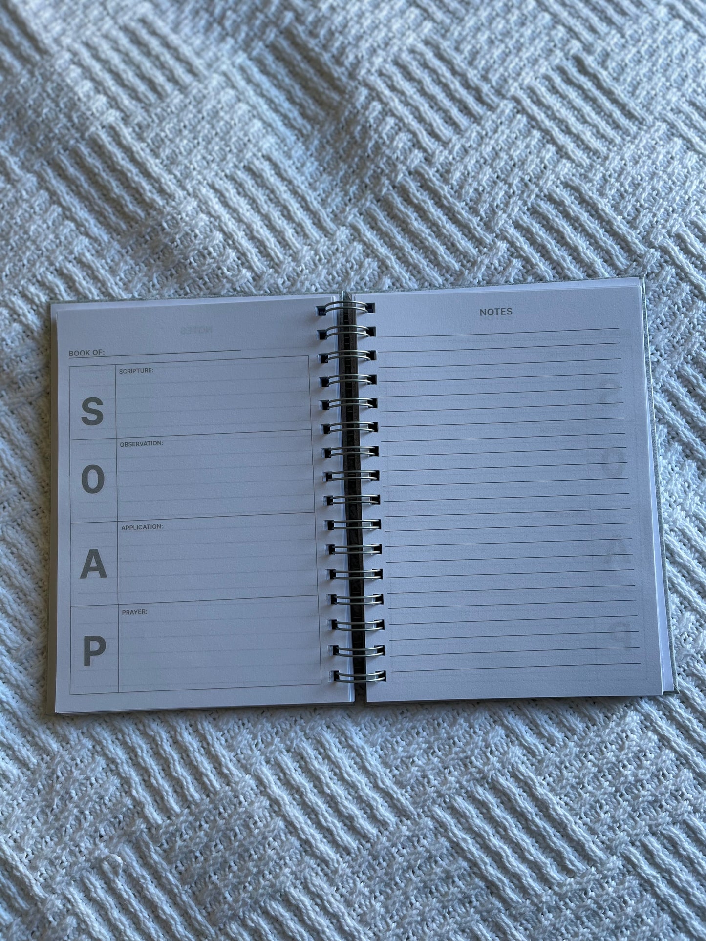 Personalised Christian Bible study journal with the SOAP Method, for men
