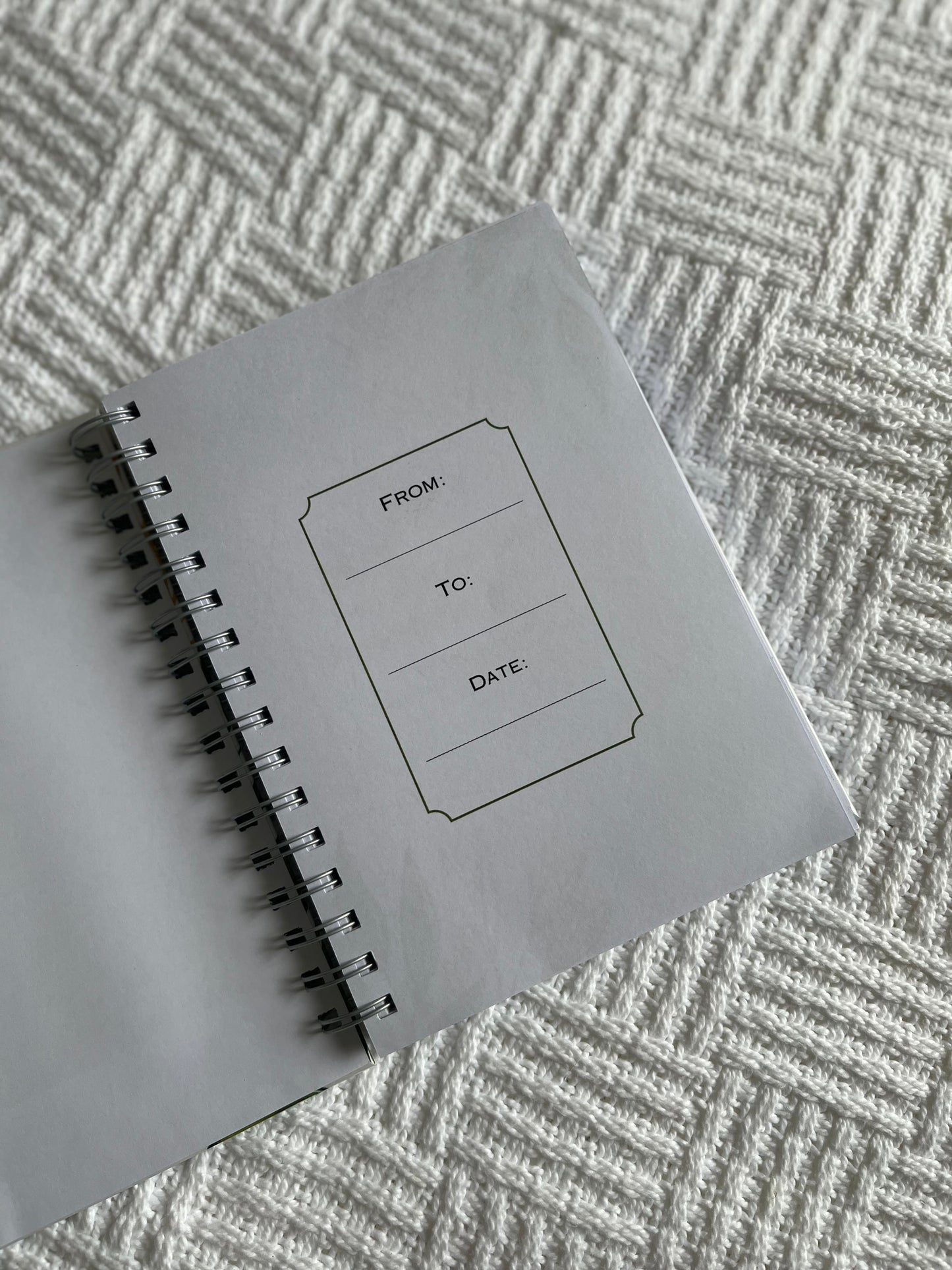 Personalised Green & Gold Guided Prayer Journal