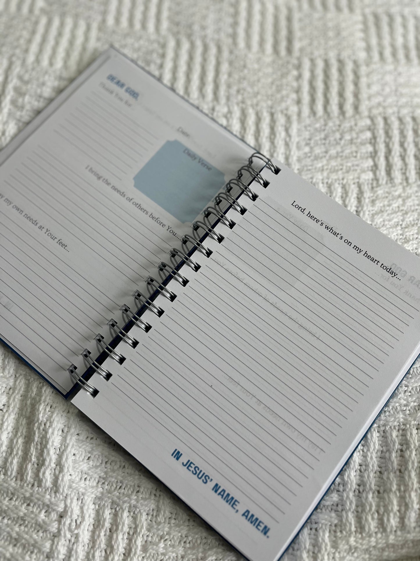 Personalised Blue Guided Prayer Journal For Men