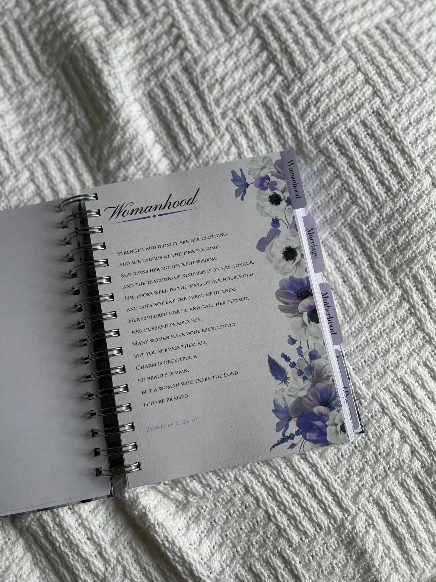 Personalised Purple Floral Devotional Journal for Mothers and Wives