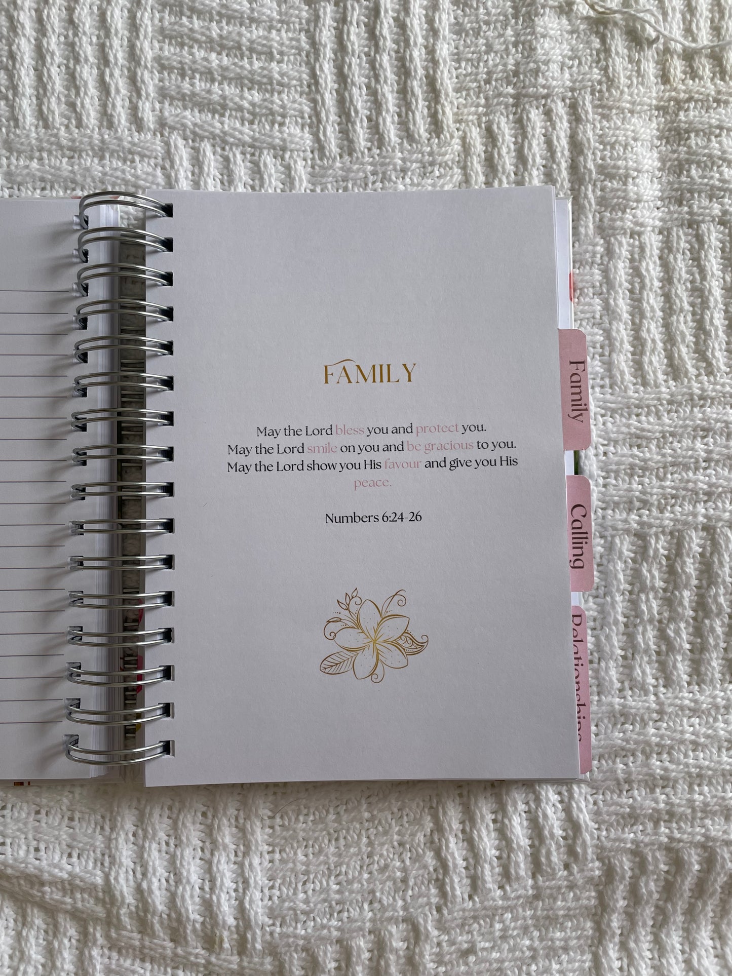 Personalised A5 Christian Prayer Journal with Bible verses for women--thoughtful gift idea