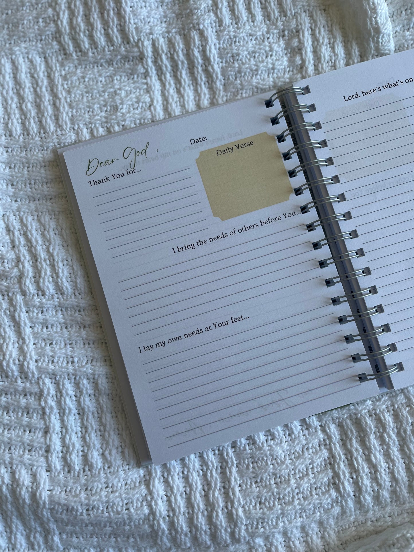 Personalised Green & Gold Guided Prayer Journal