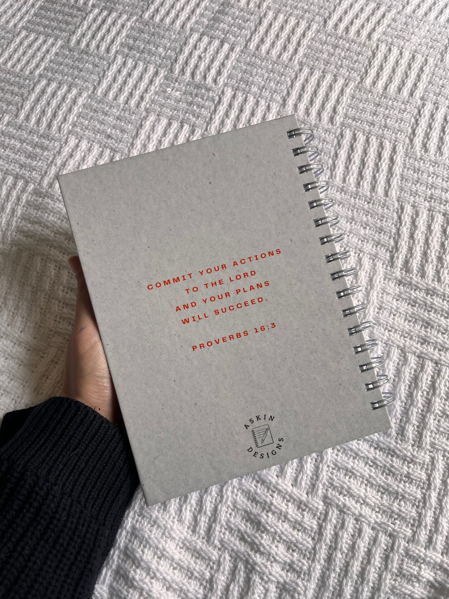 Men's Grey & Orange 2026 Combined Weekly Planner + Notebook (Undated)