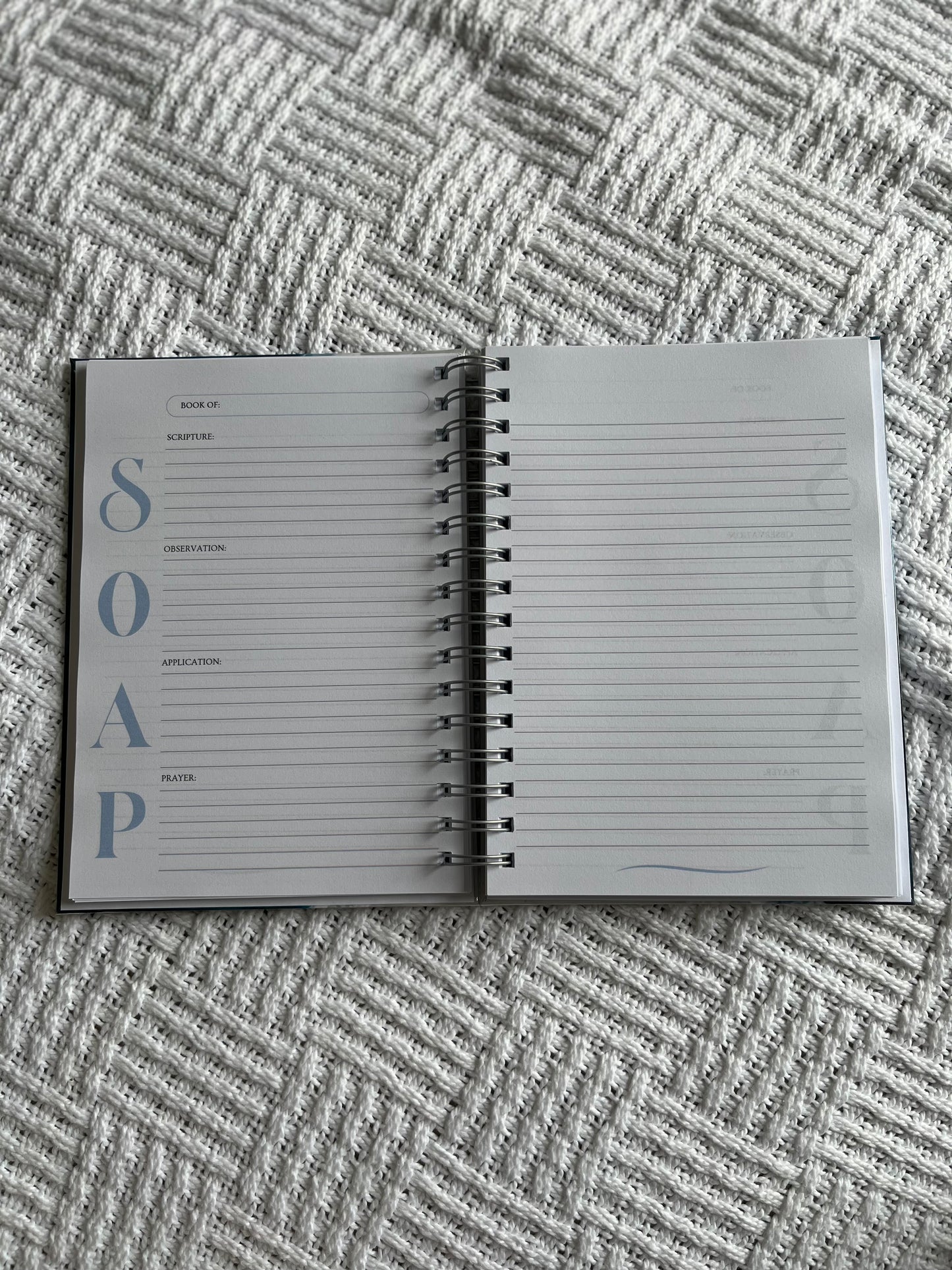 Personalised Ocean Bible Study Journal - SOAP Method
