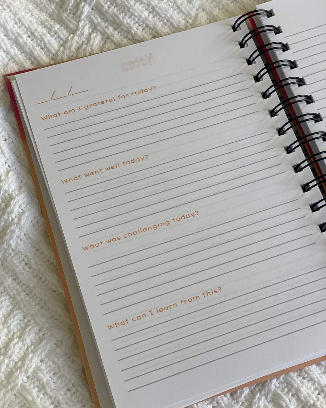 Personalised Gratitude Journal with daily and weekly reflections